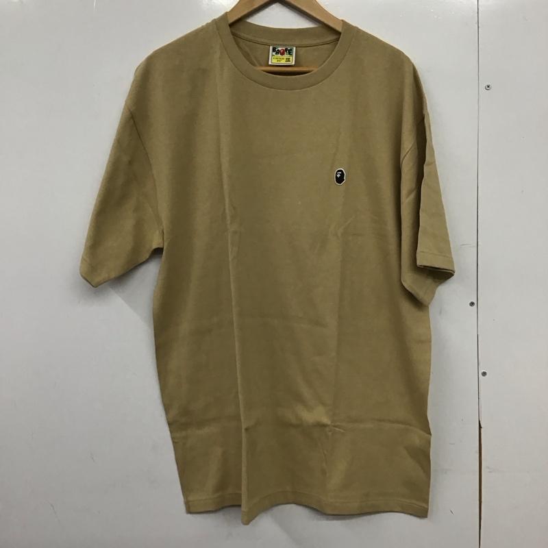 ベイプ BAPE Tシャツ 半袖 半袖カットソー プリントTシャツ クルーネックカットソー XXL ロゴ、文字 ベージュ / ベージュ / beige メンズ USED 古着 中古 10151563