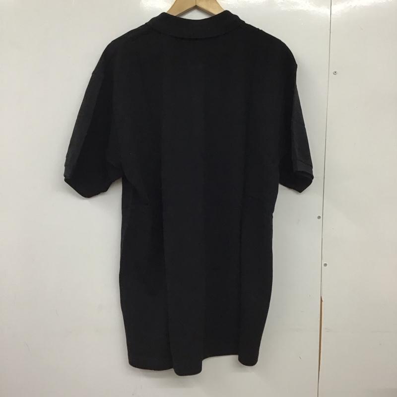 アベイシングエイプ A BATHING APE ポロシャツ 半袖 半袖ポロシャツ カラーシャツ 半袖カットソー XXL ロゴ、文字 黒 / ブラック / black メンズ USED 古着 中古 10151566