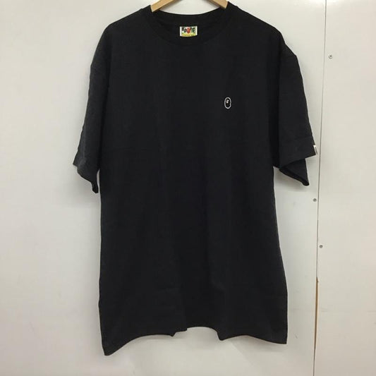 アベイシングエイプ A BATHING APE Tシャツ 半袖 半袖カットソー プリントTシャツ クルーネックカットソー XL ロゴ、文字 黒 / ブラック / black メンズ USED 古着 中古 10151574