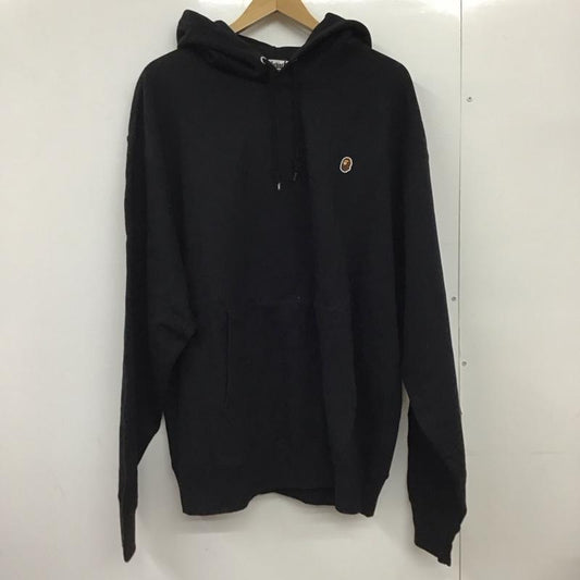 アベイシングエイプ A BATHING APE パーカー 長袖 長袖パーカー プルオーバーパーカー スウェット XXL ロゴ、文字 黒 / ブラック / black メンズ USED 古着 中古 10151576