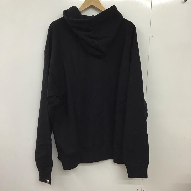 アベイシングエイプ A BATHING APE パーカー 長袖 長袖パーカー プルオーバーパーカー スウェット XXL ロゴ、文字 黒 / ブラック / black メンズ USED 古着 中古 10151576