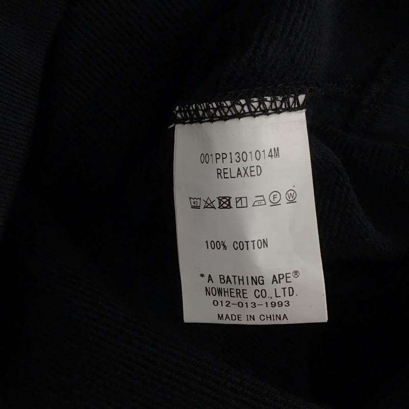 アベイシングエイプ A BATHING APE パーカー 長袖 長袖パーカー プルオーバーパーカー スウェット XXL ロゴ、文字 黒 / ブラック / black メンズ USED 古着 中古 10151576