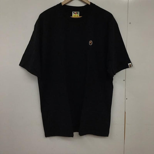 ベイプ BAPE Tシャツ 半袖 半袖カットソー プリントTシャツ クルーネックカットソー XL ロゴ、文字 黒 / ブラック / black メンズ USED 古着 中古 10151578