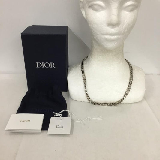 クリスチャンディオール Christian Dior アクセサリー ネックレス、ペンダント CD ICONチェーンリンクネックレス ロゴ、文字 銀 / シルバー / silver color メンズ USED 古着 中古 10151579