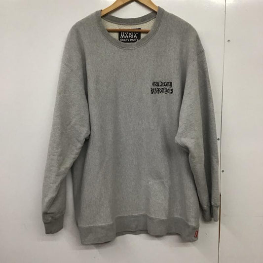 ワコマリア WACKO MARIA トレーナー 長袖 長袖トレーナー スウェット クルーネック プルオーバー XXL ロゴ、文字 灰 / グレー / gray メンズ USED 古着 中古 10151580