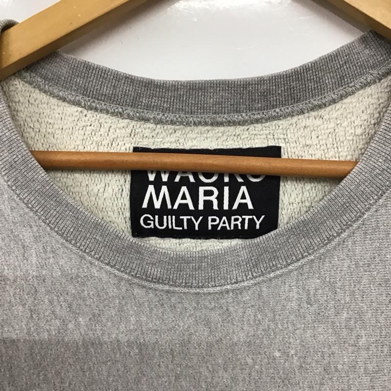 ワコマリア WACKO MARIA トレーナー 長袖 長袖トレーナー スウェット クルーネック プルオーバー XXL ロゴ、文字 灰 / グレー / gray メンズ USED 古着 中古 10151580