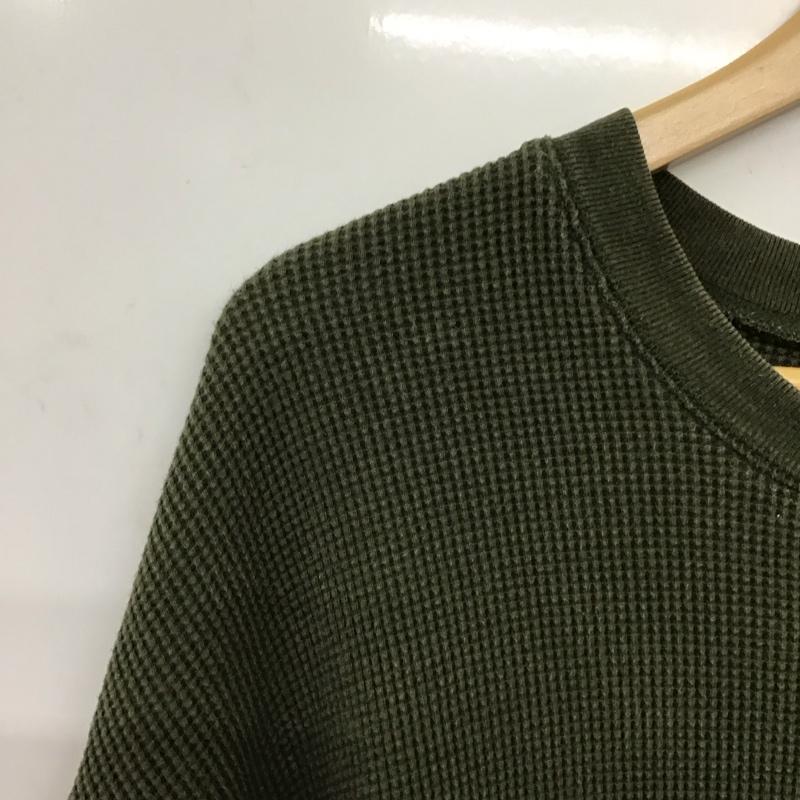 カーハート Carhartt カットソー 長袖 長袖カットソー クルーネックカットソー ワッフルカットソー L ロゴ、文字 カーキ / カーキ / khaki メンズ USED 古着 中古 10151581