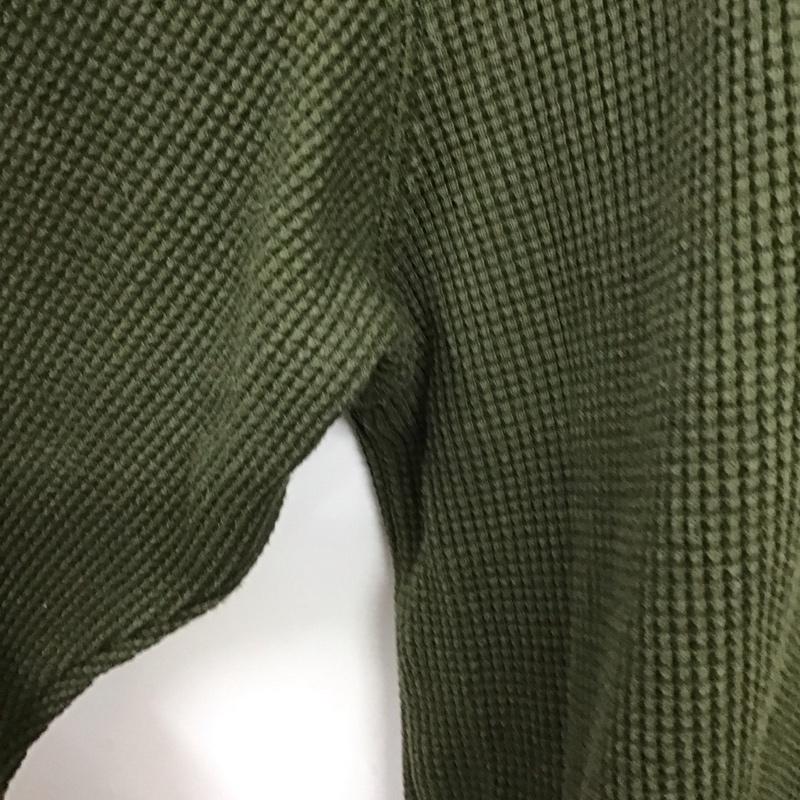カーハート Carhartt カットソー 長袖 長袖カットソー クルーネックカットソー ワッフルカットソー L ロゴ、文字 カーキ / カーキ / khaki メンズ USED 古着 中古 10151581