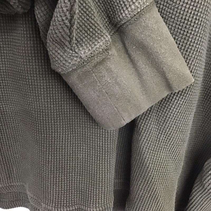カーハート Carhartt カットソー 長袖 長袖カットソー クルーネックカットソー ワッフルカットソー L ロゴ、文字 カーキ / カーキ / khaki メンズ USED 古着 中古 10151581