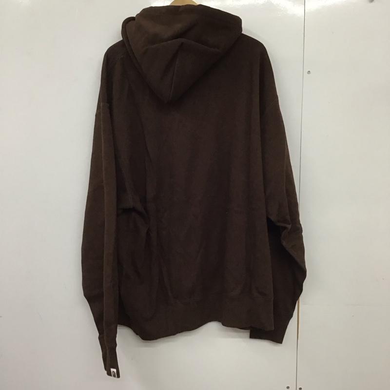 アベイシングエイプ A BATHING APE パーカー 長袖 長袖パーカー プルオーバーパーカー スウェット XXL ロゴ、文字 茶 / ブラウン / brown メンズ USED 古着 中古 10151583