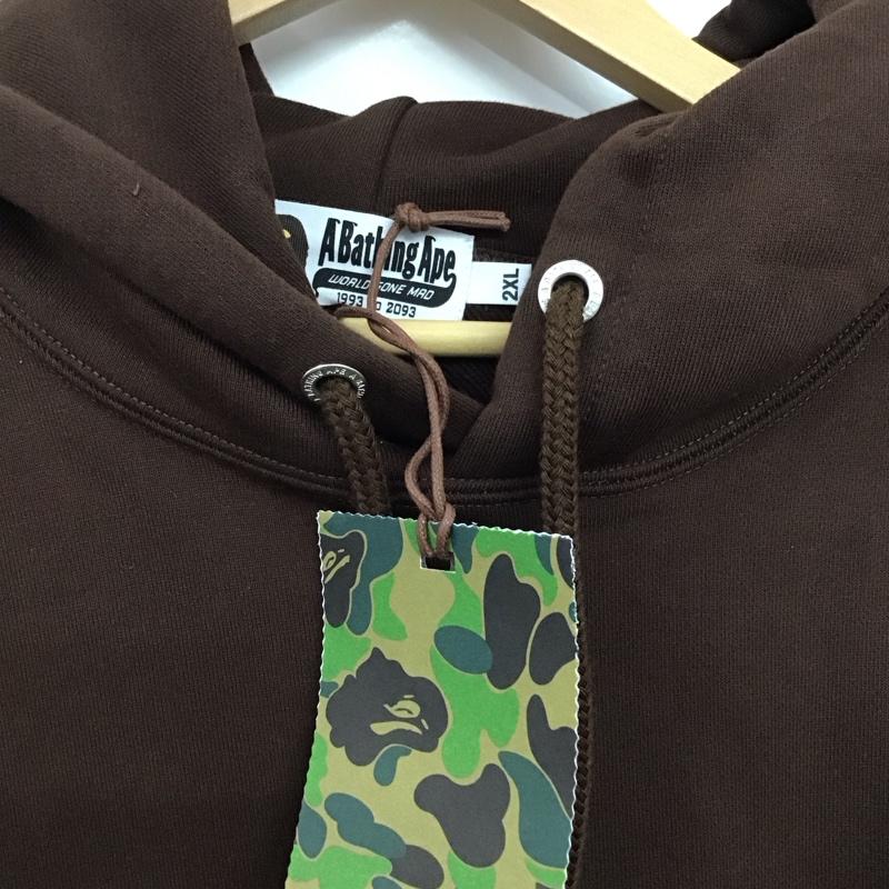 アベイシングエイプ A BATHING APE パーカー 長袖 長袖パーカー プルオーバーパーカー スウェット XXL ロゴ、文字 茶 / ブラウン / brown メンズ USED 古着 中古 10151583