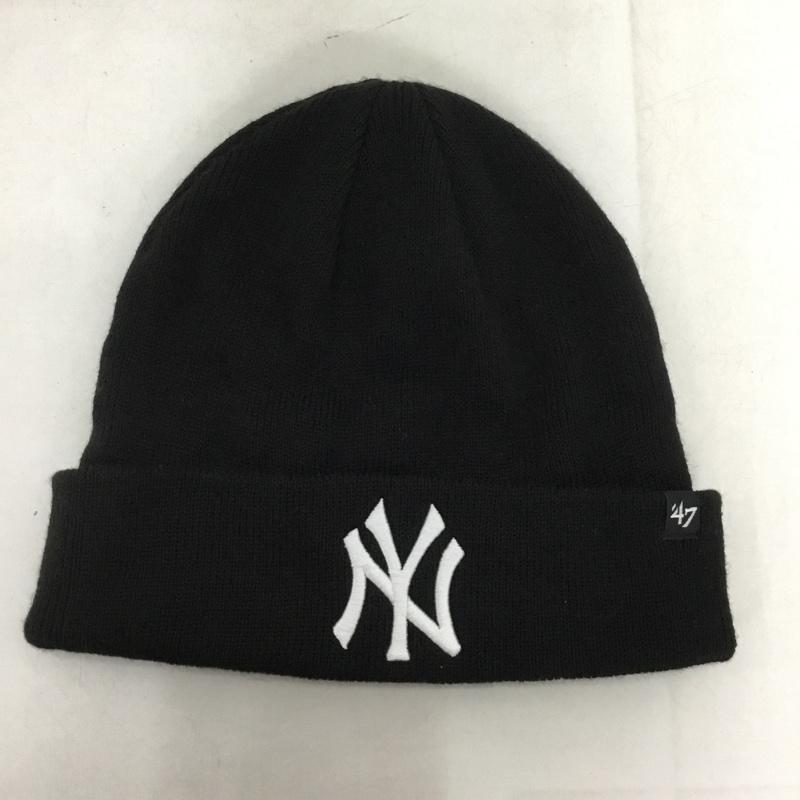 フォーティーセブンブランド 47 Brand 帽子 ニット帽 061523-028 NY ロゴ、文字 黒 / ブラック / black メンズ USED 古着 中古 10151588