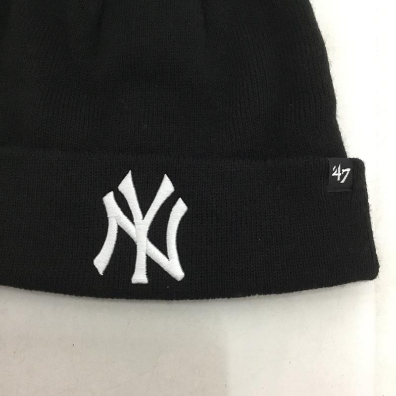 フォーティーセブンブランド 47 Brand 帽子 ニット帽 061523-028 NY ロゴ、文字 黒 / ブラック / black メンズ USED 古着 中古 10151588