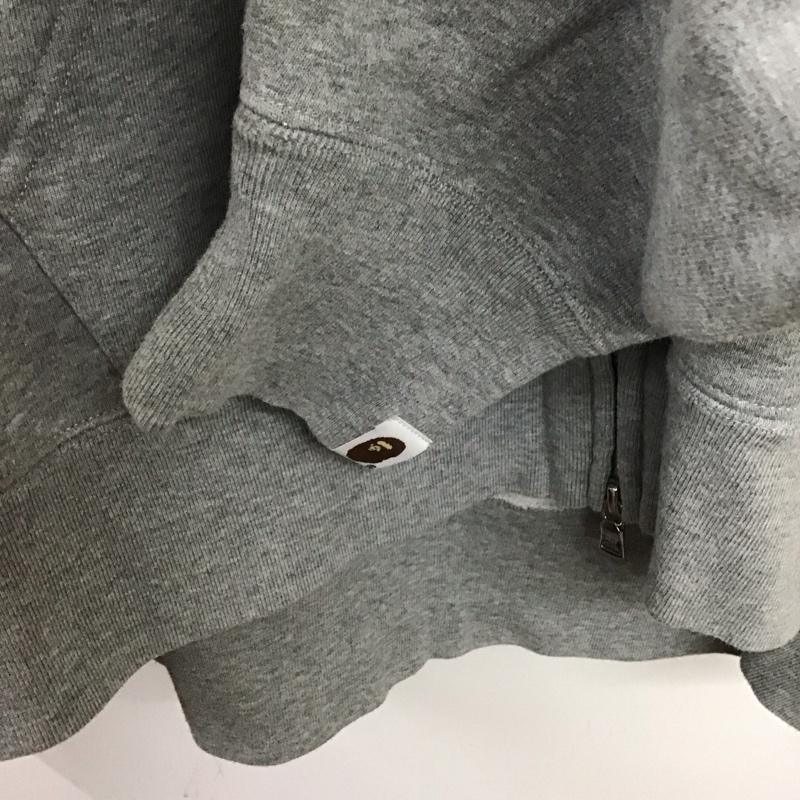アベイシングエイプ A BATHING APE パーカー 長袖 長袖パーカー プルオーバーパーカー スウェット XL ロゴ、文字 灰 / グレー / gray メンズ USED 古着 中古 10151593