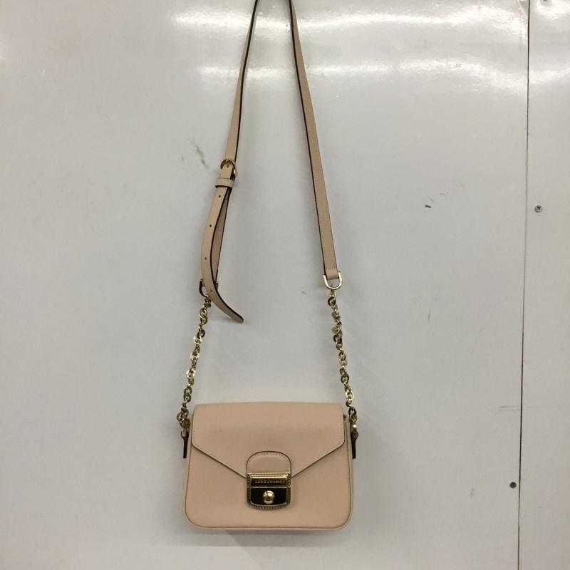 ロンシャン LONGCHAMP ショルダーバッグ ショルダーバッグ ル プリアージュ エリタージュ ミニバッグ ロゴ、文字 桃 / ピンク / pink X 金 / ゴールド / gold color レディース USED 古着 中古 10151594