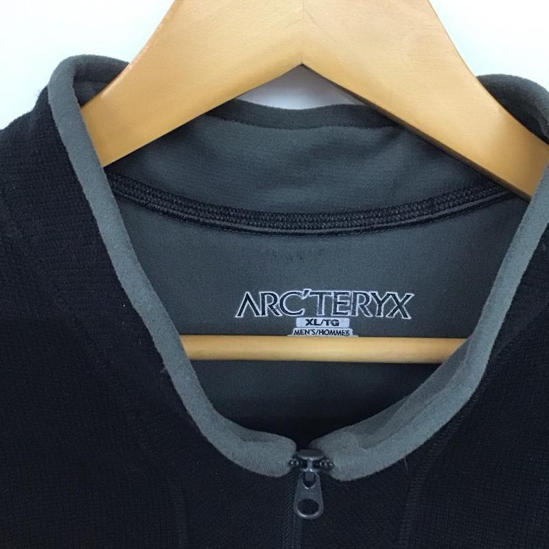アークテリクス ARC TERYX カットソー 長袖 長袖カットソー ジップアップハイネック プルオーバー XL 無地 黒 / ブラック / black メンズ USED 古着 中古 10151595