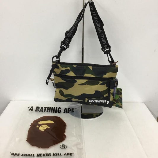 アベイシングエイプ A BATHING APE ショルダーバッグ ショルダーバッグ OUTDOOR PRODUCTS 1ST CAMO MINI SHOULDER BAG サコッシュ カモフラージュ柄・迷彩 黒 / ブラック / black X ベージュ / ベージュ / beige X カーキ / カーキ / khaki メンズ USED 古着 中古 10151596
