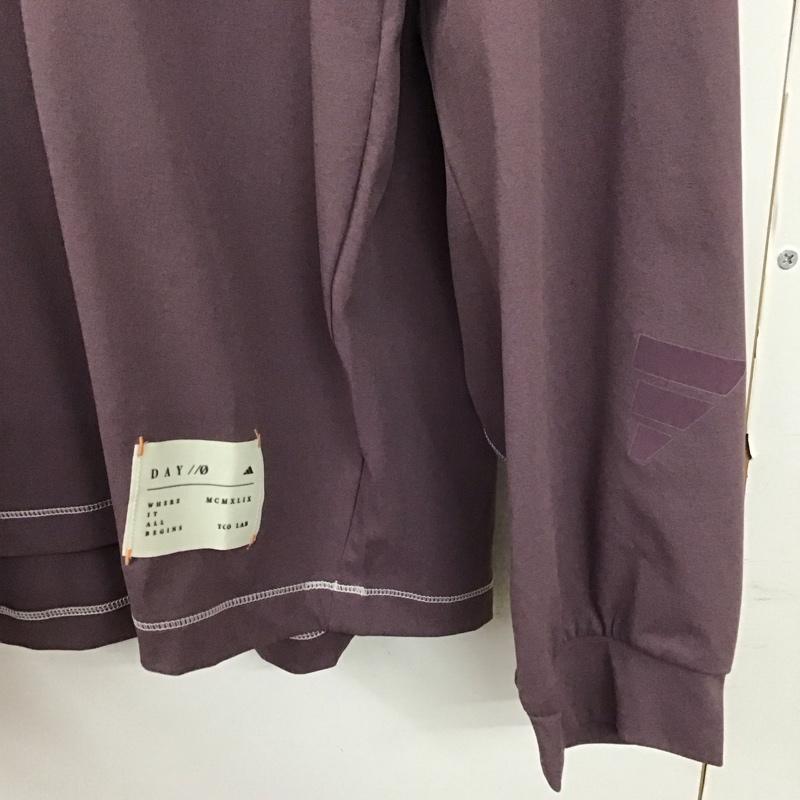 アディダス adidas カットソー 長袖 長袖カットソー スポーツウェア XL 無地 紫 / パープル / purple メンズ USED 古着 中古 10151597