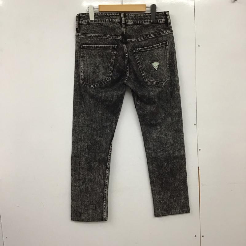 ゲス Guess パンツ デニム、ジーンズ デニムパンツ スリムパンツ カジュアルパンツ ストレッチパンツ 31インチ 無地 黒 / ブラック / black メンズ USED 古着 中古 10151608