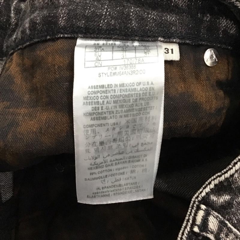 ゲス Guess パンツ デニム、ジーンズ デニムパンツ スリムパンツ カジュアルパンツ ストレッチパンツ 31インチ 無地 黒 / ブラック / black メンズ USED 古着 中古 10151608