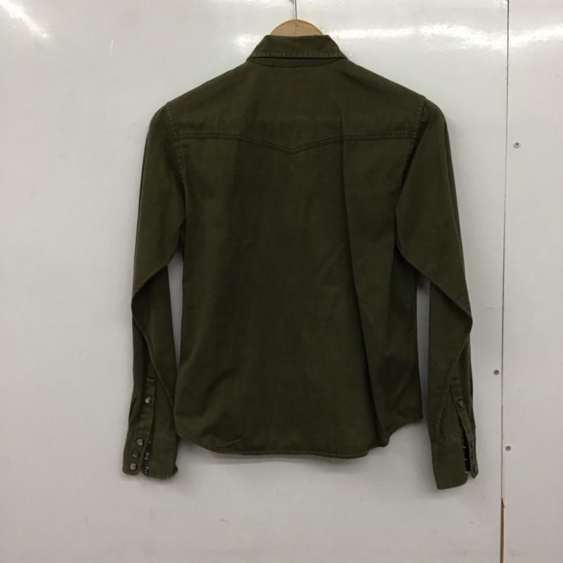 ラルフローレン RALPHLAUREN シャツ、ブラウス 長袖 ウエスタンシャツ 9 無地 カーキ / カーキ / khaki レディース USED 古着 中古 10151612