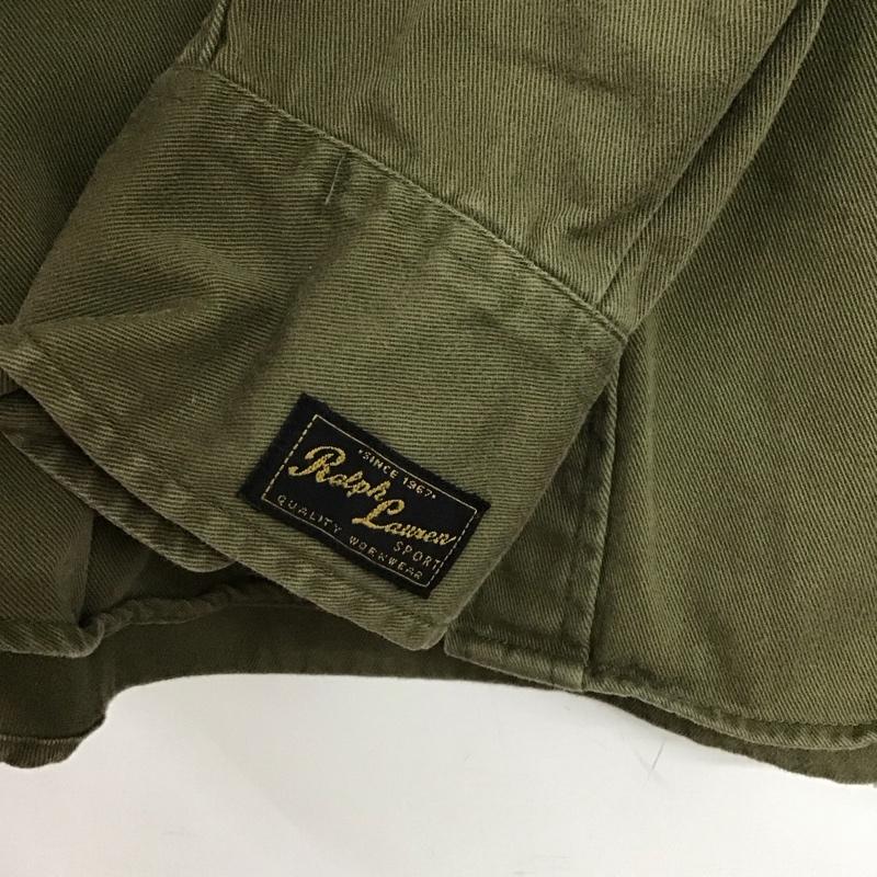 ラルフローレン RALPHLAUREN シャツ、ブラウス 長袖 ウエスタンシャツ 9 無地 カーキ / カーキ / khaki レディース USED 古着 中古 10151612