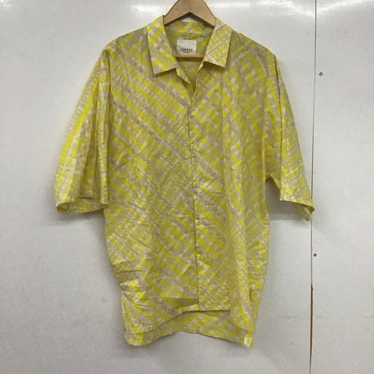 ジュンレッド JUNRed シャツ、ブラウス 半袖 半袖シャツ プリントシャツ L プリント 白 / ホワイト / white X 黄 / イエロー / yellow メンズ USED 古着 中古 10151617