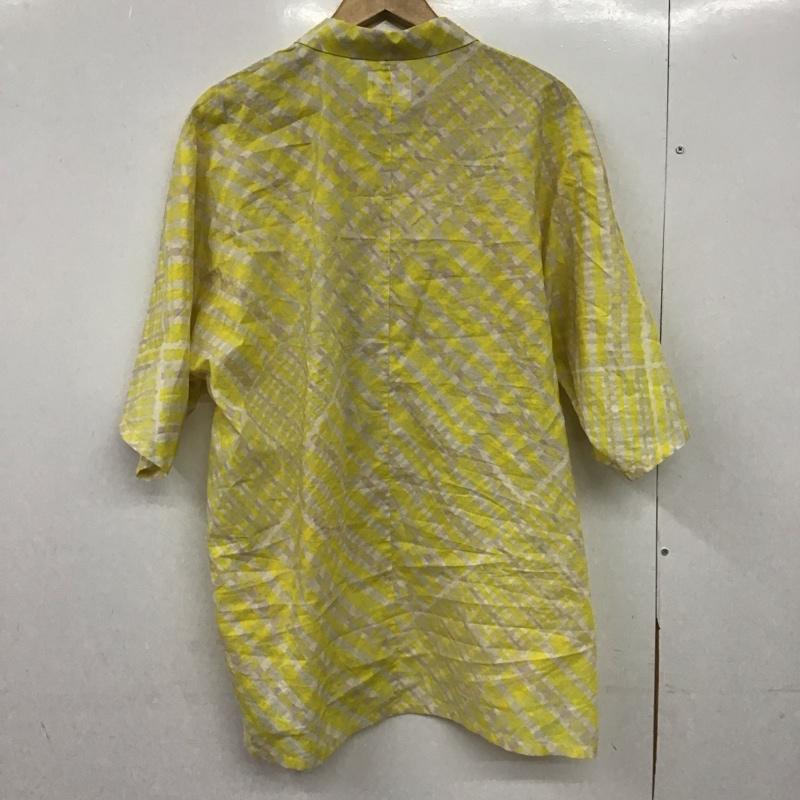 ジュンレッド JUNRed シャツ、ブラウス 半袖 半袖シャツ プリントシャツ L プリント 白 / ホワイト / white X 黄 / イエロー / yellow メンズ USED 古着 中古 10151617