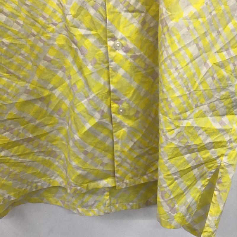 ジュンレッド JUNRed シャツ、ブラウス 半袖 半袖シャツ プリントシャツ L プリント 白 / ホワイト / white X 黄 / イエロー / yellow メンズ USED 古着 中古 10151617