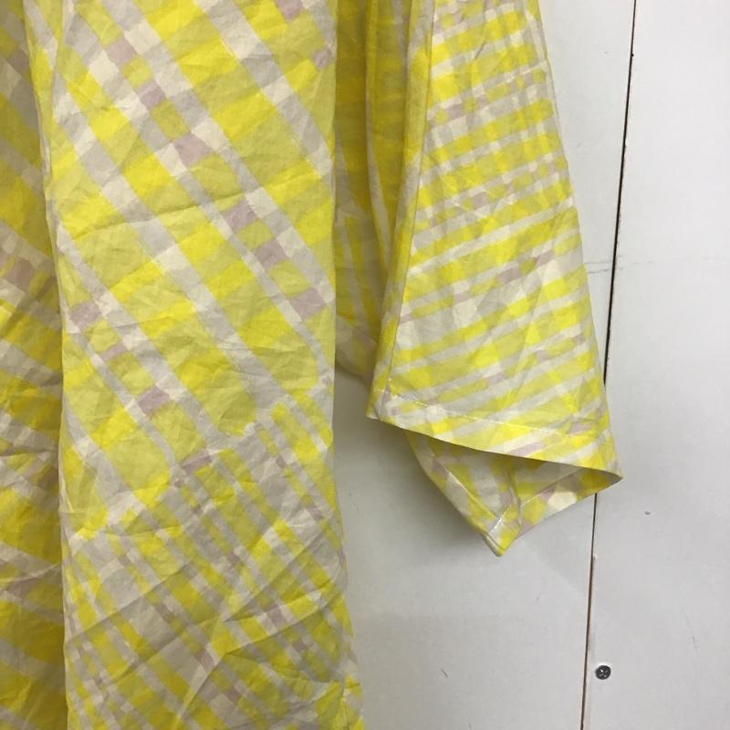 ジュンレッド JUNRed シャツ、ブラウス 半袖 半袖シャツ プリントシャツ L プリント 白 / ホワイト / white X 黄 / イエロー / yellow メンズ USED 古着 中古 10151617