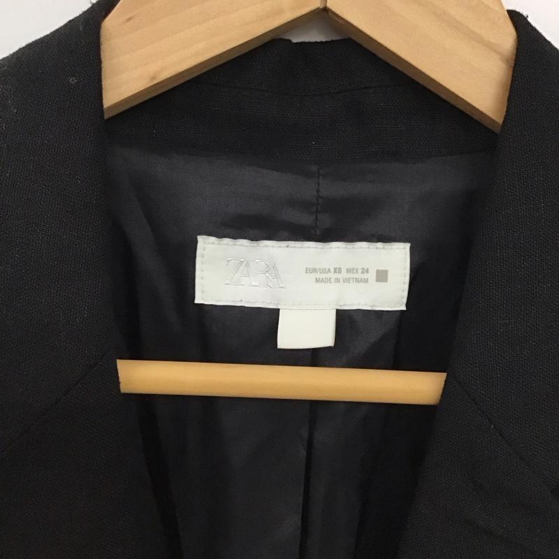ザラ ZARA ジャケット、上着 ジャケット、ブレザー 2753 630 800 ロング丈 XS 無地 黒 / ブラック / black レディース USED 古着 中古 10151619