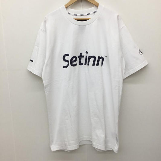 バンズ VANS Tシャツ 半袖 L ロゴ、文字 白 / ホワイト / white メンズ USED 古着 中古 10151625