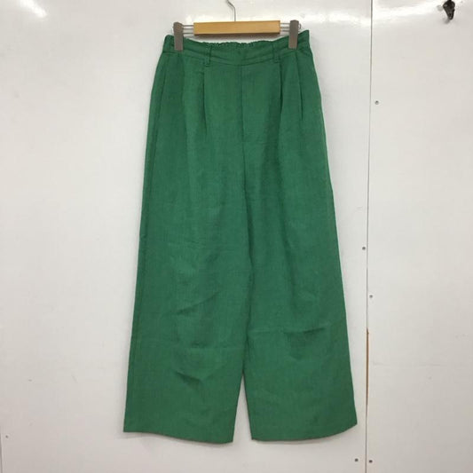 ニコアンド niko and... ボトムス ボトムス S223IL08AD イージーパンツ ワイドパンツ M 無地 緑 / グリーン / green レディース USED 古着 中古 10151628