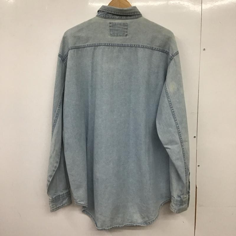 リーバイス Levi s シャツ、ブラウス 長袖 長袖シャツ デニムシャツ カジュアルシャツ M ロゴ、文字 インディゴ / インディゴ / Indigo メンズ USED 古着 中古 10151634