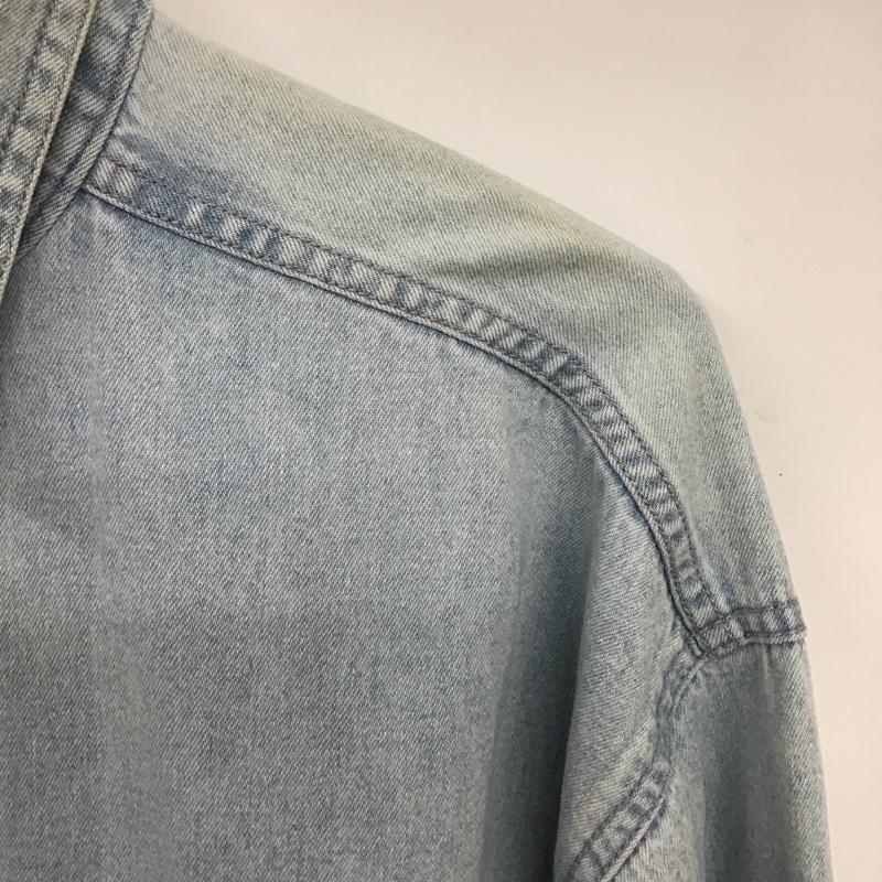 リーバイス Levi s シャツ、ブラウス 長袖 長袖シャツ デニムシャツ カジュアルシャツ M ロゴ、文字 インディゴ / インディゴ / Indigo メンズ USED 古着 中古 10151634