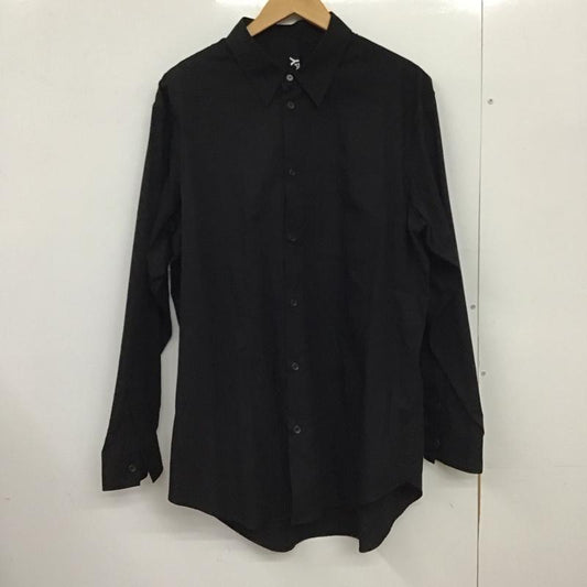 グラウンドワイ Ground Y シャツ、ブラウス 長袖 長袖シャツ 無地シャツ カラーシャツ 3 無地 黒 / ブラック / black メンズ USED 古着 中古 10151639