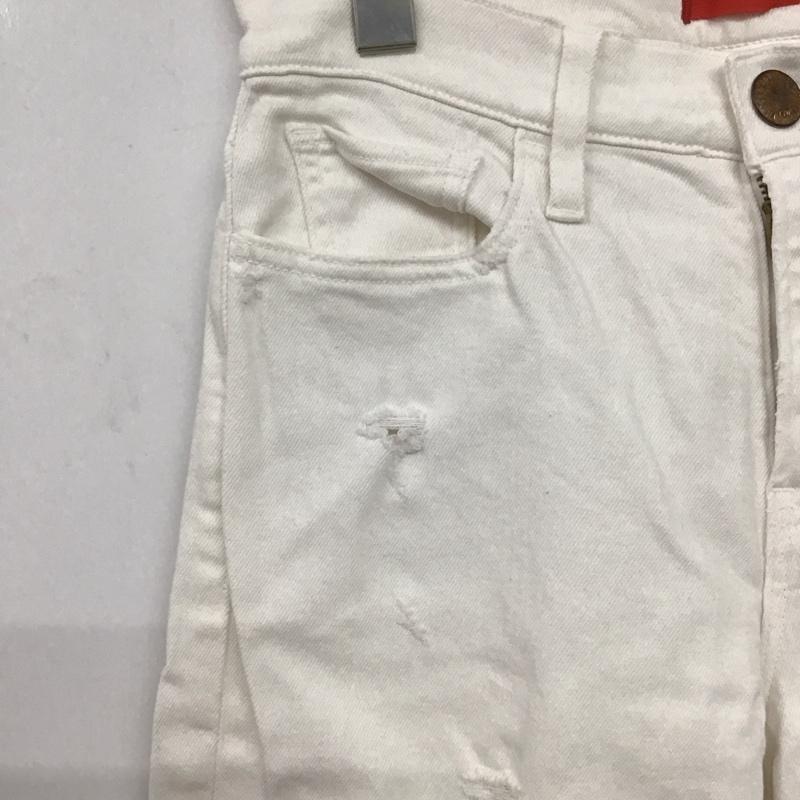 レッドカード RED CARD パンツ デニム、ジーンズ R12507 テーパード 25 ダメージ加工 白 / ホワイト / white レディース USED 古着 中古 10151644