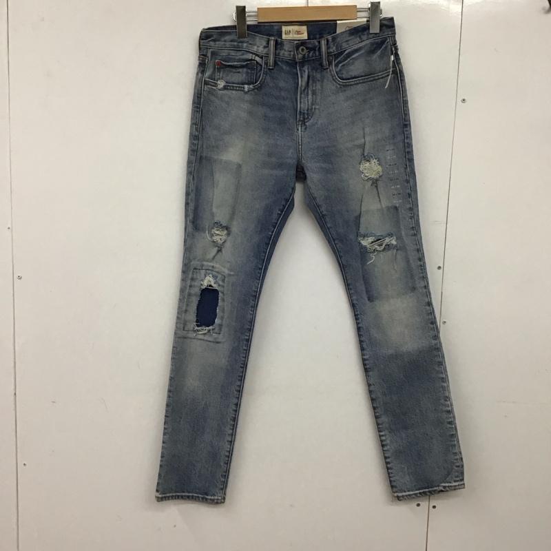ギャップ GAP パンツ デニム、ジーンズ デニムパンツ スリムパンツ カジュアルパンツ ストレッチパンツ 29インチ ダメージ加工 インディゴ / インディゴ / Indigo メンズ USED 古着 中古 10151648