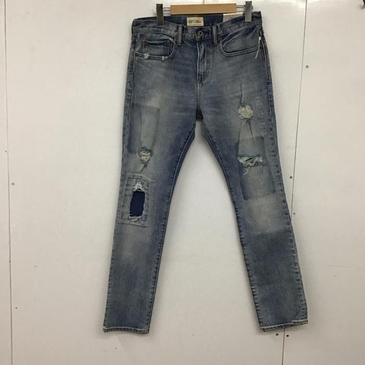 ギャップ GAP パンツ デニム、ジーンズ デニムパンツ スリムパンツ カジュアルパンツ ストレッチパンツ 29インチ ダメージ加工 インディゴ / インディゴ / Indigo メンズ USED 古着 中古 10151648