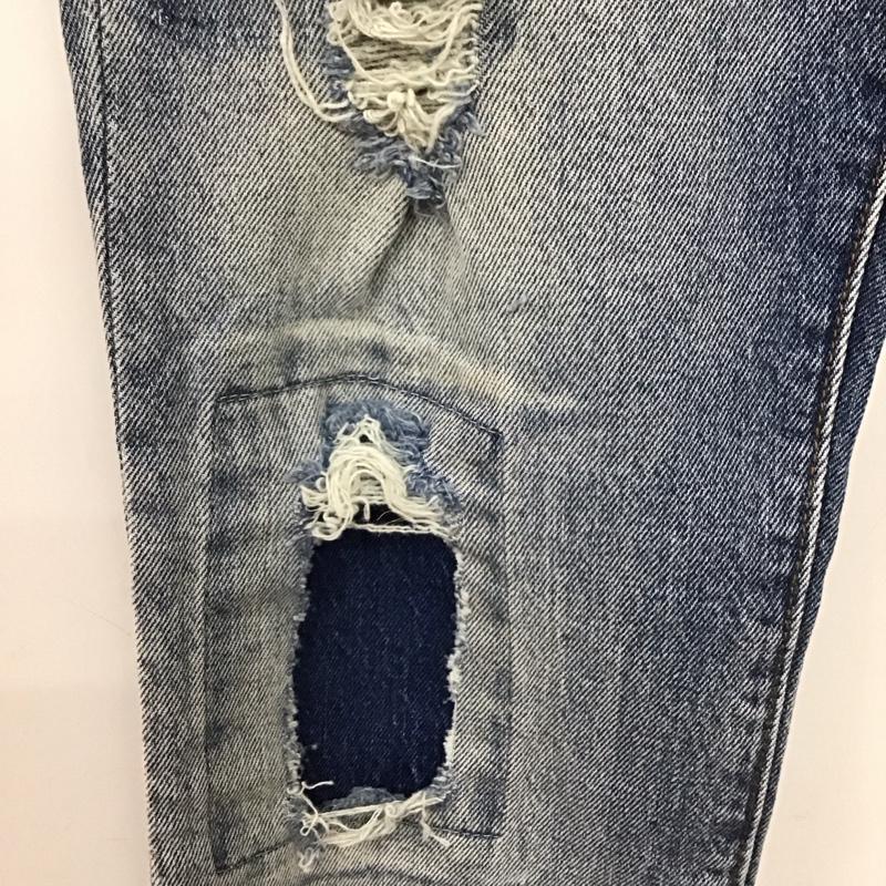 ギャップ GAP パンツ デニム、ジーンズ デニムパンツ スリムパンツ カジュアルパンツ ストレッチパンツ 29インチ ダメージ加工 インディゴ / インディゴ / Indigo メンズ USED 古着 中古 10151648