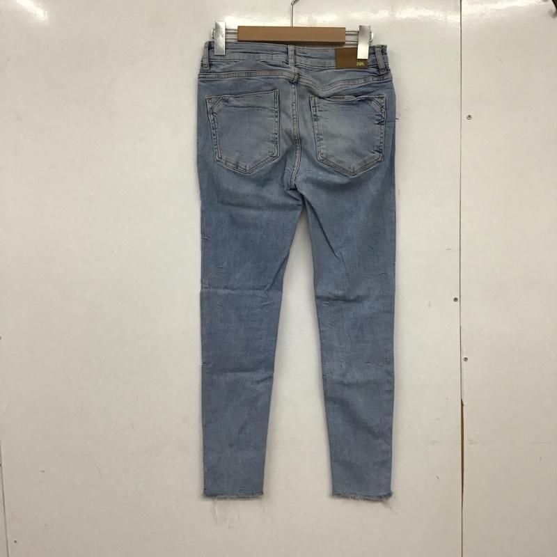 ザラ ZARA パンツ デニム、ジーンズ 5862 061 406 EUR36 スキニー ストレッチ 無地 水色 / ライトブルー / レディース USED 古着 中古 10151649