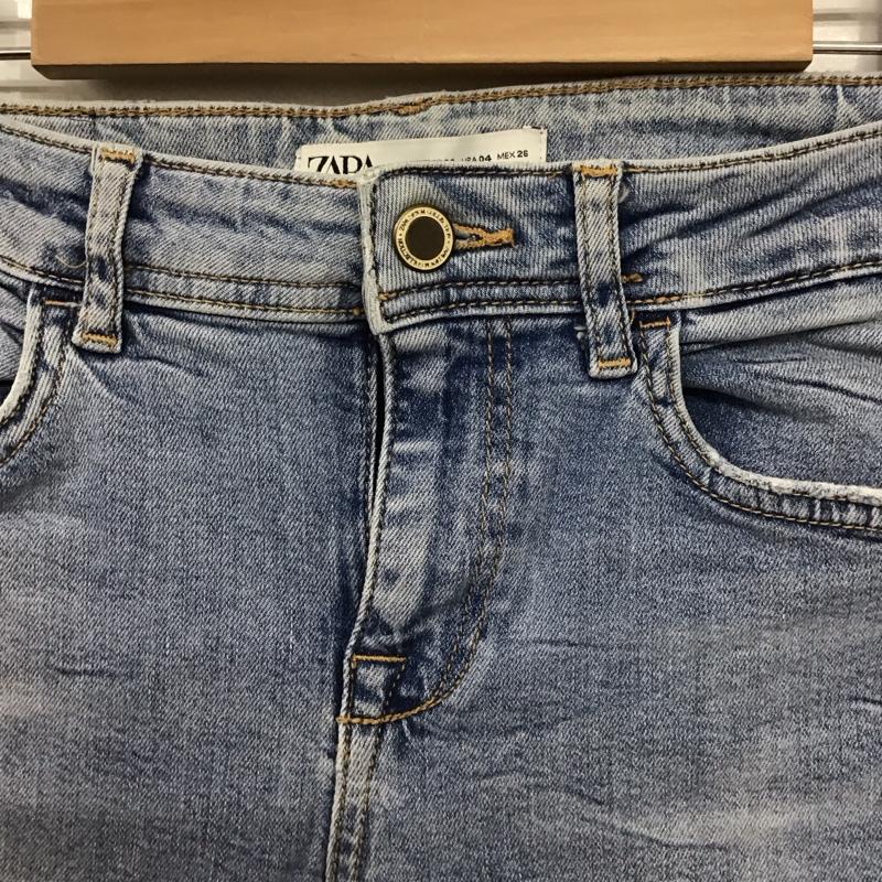 ザラ ZARA パンツ デニム、ジーンズ 5862 061 406 EUR36 スキニー ストレッチ 無地 水色 / ライトブルー / レディース USED 古着 中古 10151649