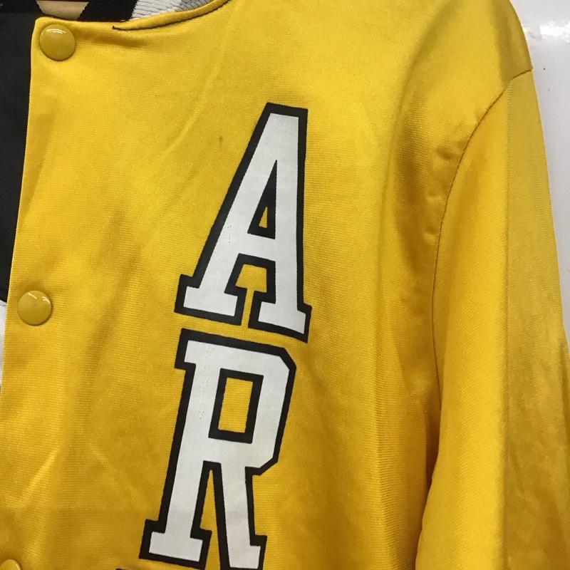 チャンピオン Champion ジャケット、上着 ジャンパー、ブルゾン アウター スタジャン 古着 前ボタン L ロゴ、文字 黄 / イエロー / yellow メンズ USED 古着 中古 10151654
