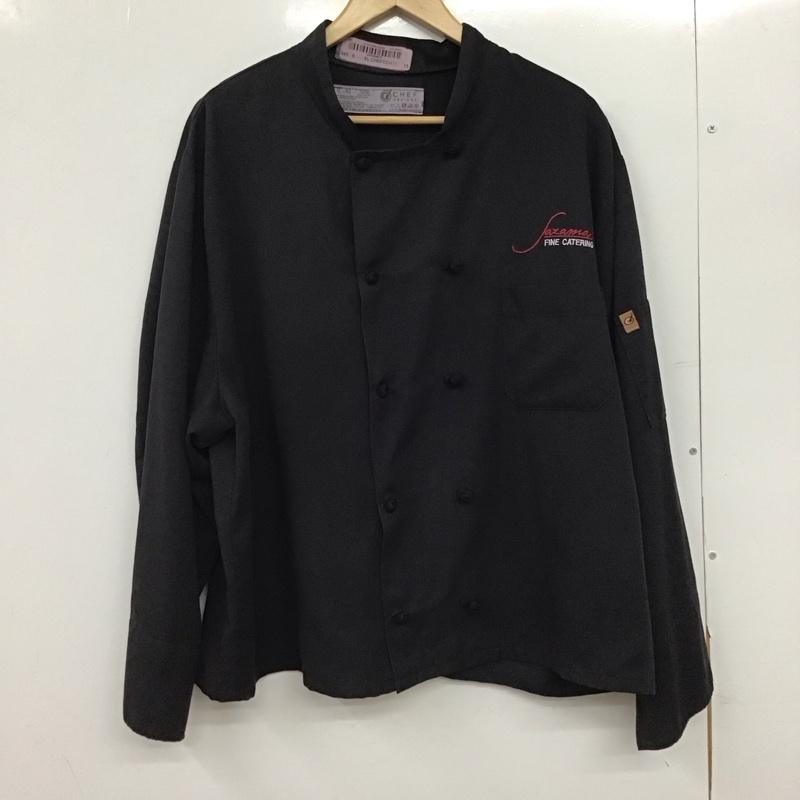 古着 USED ジャケット、上着 ジャケット、ブレザー 長袖ジャケット アウター 前ボタン ノーカラージャケット XL ロゴ、文字 黒 / ブラック / black メンズ USED 古着 中古 10151682