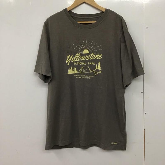 エルエルビーン L.L.Bean Tシャツ 半袖 半袖カットソー プリントTシャツ クルーネックカットソー XL プリント 灰 / グレー / gray メンズ USED 古着 中古 10151684