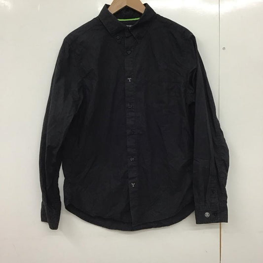 ステューシー STUSSY シャツ、ブラウス 長袖 長袖シャツ 無地シャツ カラーシャツ ボタンダウンシャツ M 無地 黒 / ブラック / black メンズ USED 古着 中古 10151685