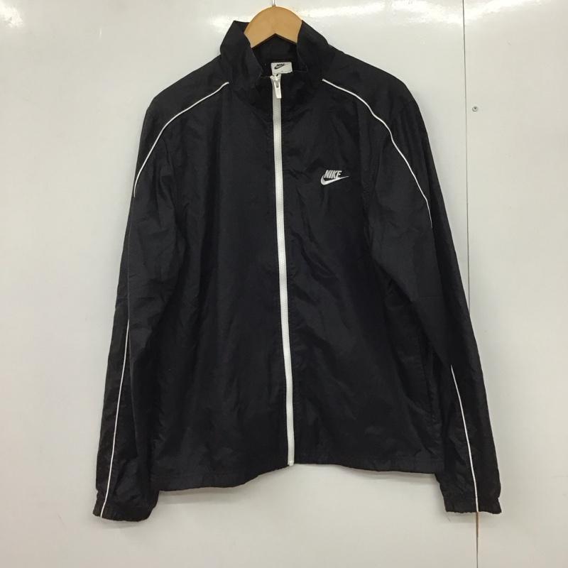 ナイキ NIKE ジャケット、上着 ジャンパー、ブルゾン bv3031-010 ウインドブレーカー ジップアップナイロンジャケット L ロゴ、文字 黒 / ブラック / black メンズ USED 古着 中古 10151687