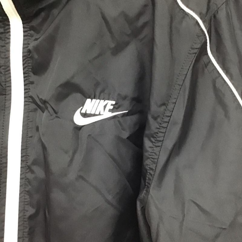 ナイキ NIKE ジャケット、上着 ジャンパー、ブルゾン bv3031-010 ウインドブレーカー ジップアップナイロンジャケット L ロゴ、文字 黒 / ブラック / black メンズ USED 古着 中古 10151687