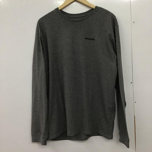 パタゴニア patagonia カットソー 長袖 38518sp20 長袖カットソー プリントTシャツ M ロゴ、文字 灰 / グレー / gray メンズ USED 古着 中古 10151689