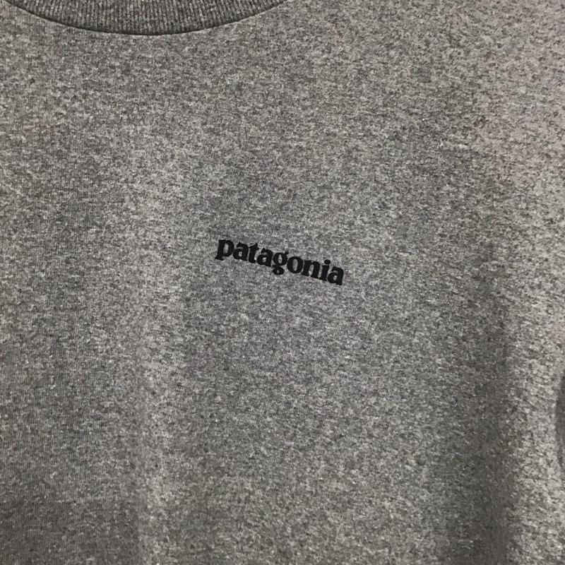 パタゴニア patagonia カットソー 長袖 38518sp20 長袖カットソー プリントTシャツ M ロゴ、文字 灰 / グレー / gray メンズ USED 古着 中古 10151689